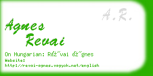 agnes revai business card